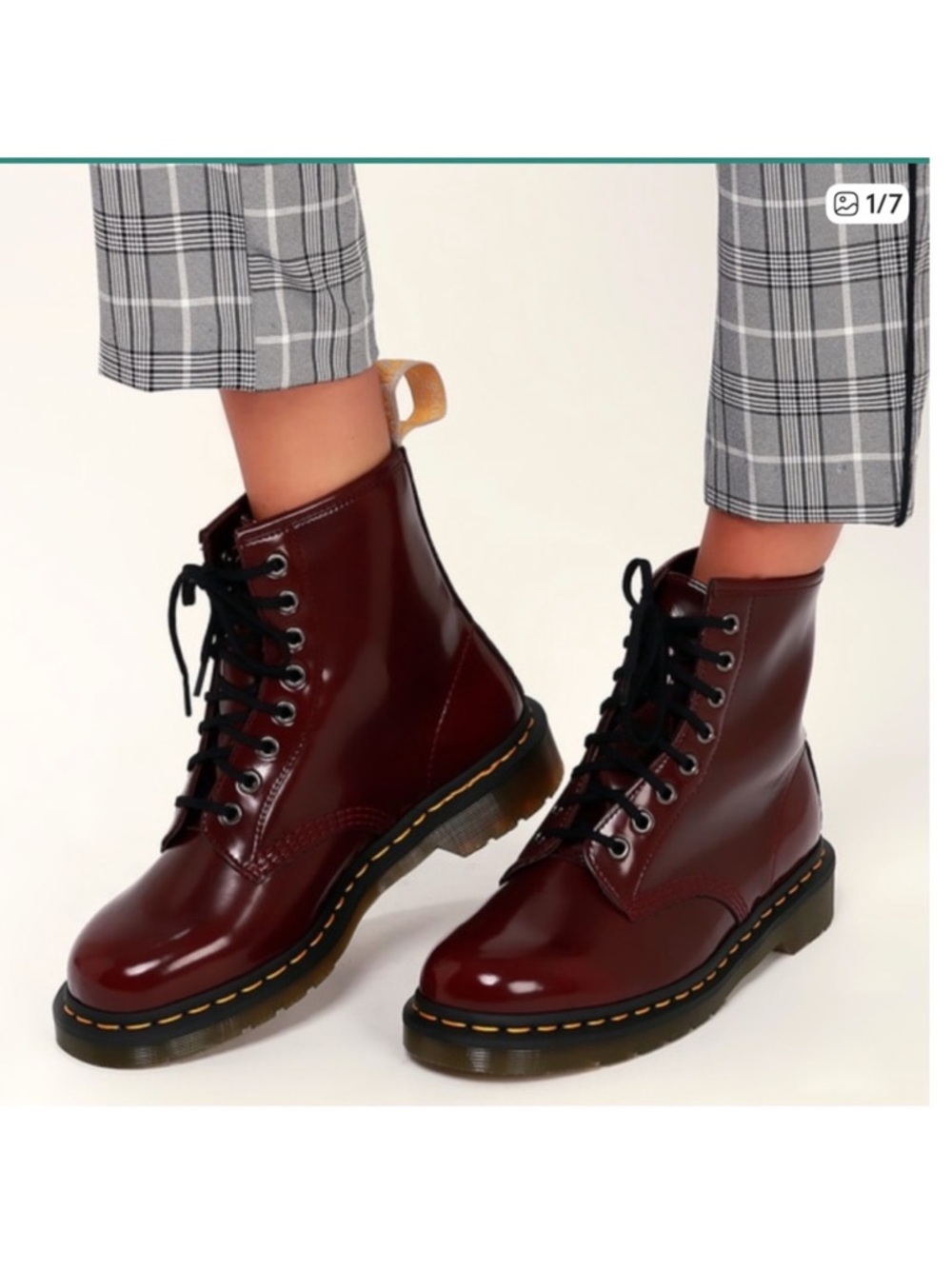 Dr. Martens Cherry Red Patent 8-Eye Combat Boots